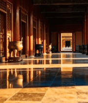 故宫古建筑走廊铜鼎景观12654#横屏 