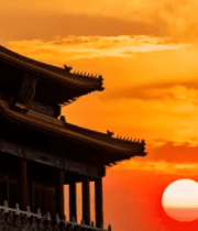 故宫夕阳下古建筑景观9509#横屏 