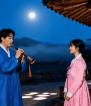 古装孩童抱金鱼中国风画面10127#横屏 