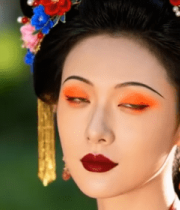 	 古装女子精致头饰特写4898#横屏 