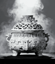 古风香炉烟雾缭绕特写7304#横屏 