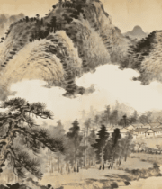 	 古风山水国画素材319#横屏 