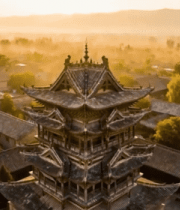 古建筑全景航拍9877#横屏 