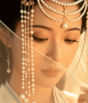 古风美女持纱近景14271#横屏 