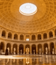 古典建筑室内雕塑景观10769#横屏 