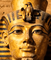 古埃及神庙法老雕像特写()13635#横屏 