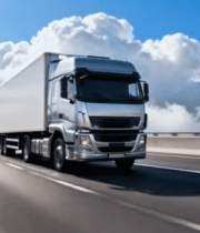 公路上行驶的大型货运卡车9315#横屏 