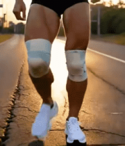 公路上人物跑步画面10517#横屏 