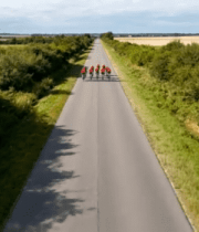 公路骑行队伍航拍画面4204#横屏 