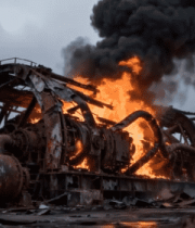 工业设备起火燃烧场景12559#横屏 