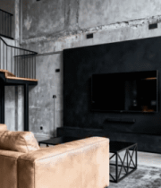 工业风客厅装修室内场景824#横屏 