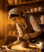 工匠手工制作陶瓷素材9715#横屏 