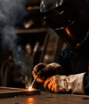 工人车间内进行焊接作业4783#横屏 