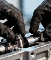 工人戴手套操作机械零件11295#横屏 