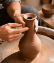 工匠手工制作陶器素材2840#横屏 