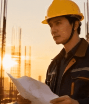 工地工程师查看图纸4016#横屏 