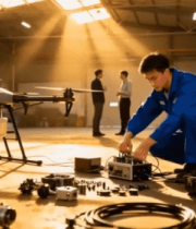 工程师厂房内调试无人机12308#横屏 