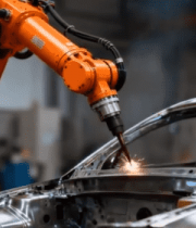 工厂内机械臂焊接汽车车身12684#横屏 