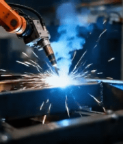 工厂内机械臂焊接作业1880#横屏 