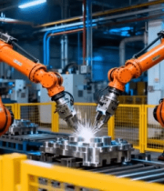 	 工厂内机械臂自动化作业9809#横屏 