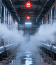 工厂内管道蒸汽排放场景11922#横屏 