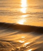 夕阳下的海浪与海面14930#横屏 