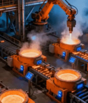 工厂机械臂操作金属冶炼场景9023#横屏 
