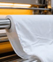 	 工厂机器卷绕白色布料素材7390#横屏 