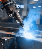 工厂机械臂焊接钢材画面11776#横屏 