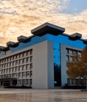 夕阳下的现代风格大楼9598#横屏 