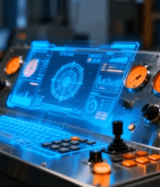 工厂科技感操作控制台画面7168#横屏 