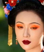 古装女子头饰特写8670#横屏 