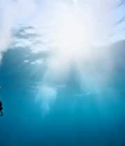 海底阳光穿透海水景象(2)5685#横屏 