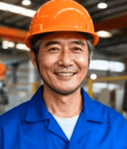 工厂工人与机械臂同框(1)8383#横屏 