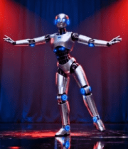 舞台上机器人表演舞蹈3219#横屏 