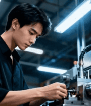 工厂工人操作机械设备13651#横屏 