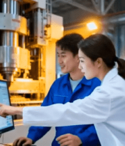 工厂工人与技术人员交流场景13901#横屏 