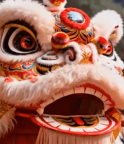 舞狮表演特写素材(2)7861#横屏 