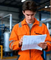 工厂工人查看图纸5382#横屏 