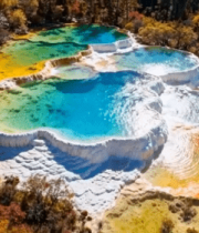 五彩斑斓的自然湖泊景观2797#横屏 