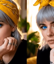 个性女孩特写素材10061#横屏 