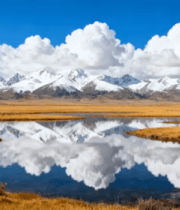 高原雪山湖泊自然风光7186#横屏 