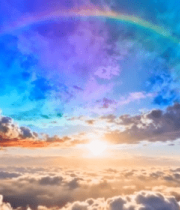 高空云海中的绚丽彩虹14913#横屏 