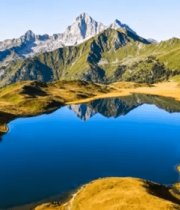 	 高山湖泊自然风光全景2799#横屏 