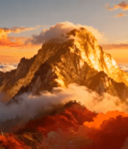 高山云海日出风光10555#横屏 