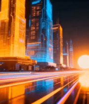 未来科技感城市夜景13840#横屏 