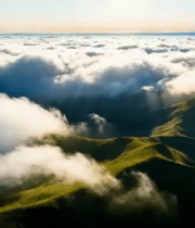 高空俯瞰云海与青山5217#横屏 