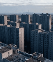 高层住宅小区俯瞰画面914#横屏 