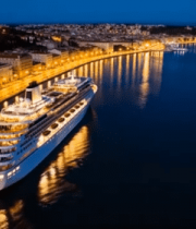 港口游轮夜景俯瞰14621#横屏 