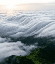 高空俯瞰云海与山峦景观4081#横屏 